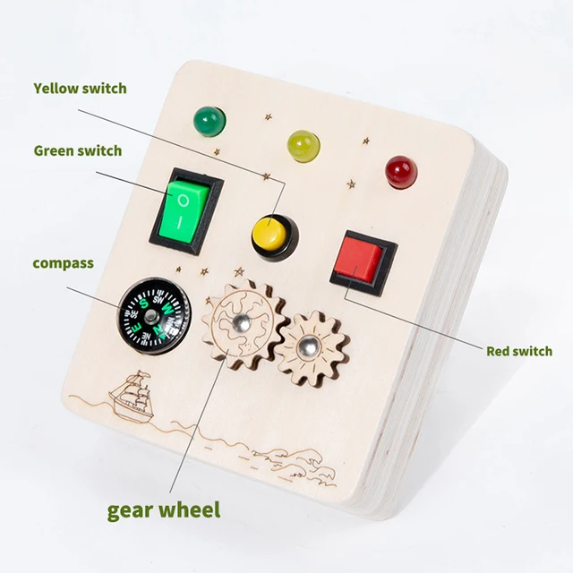 LED Light Up Switch Board - Montessori Educational Socket Toy
