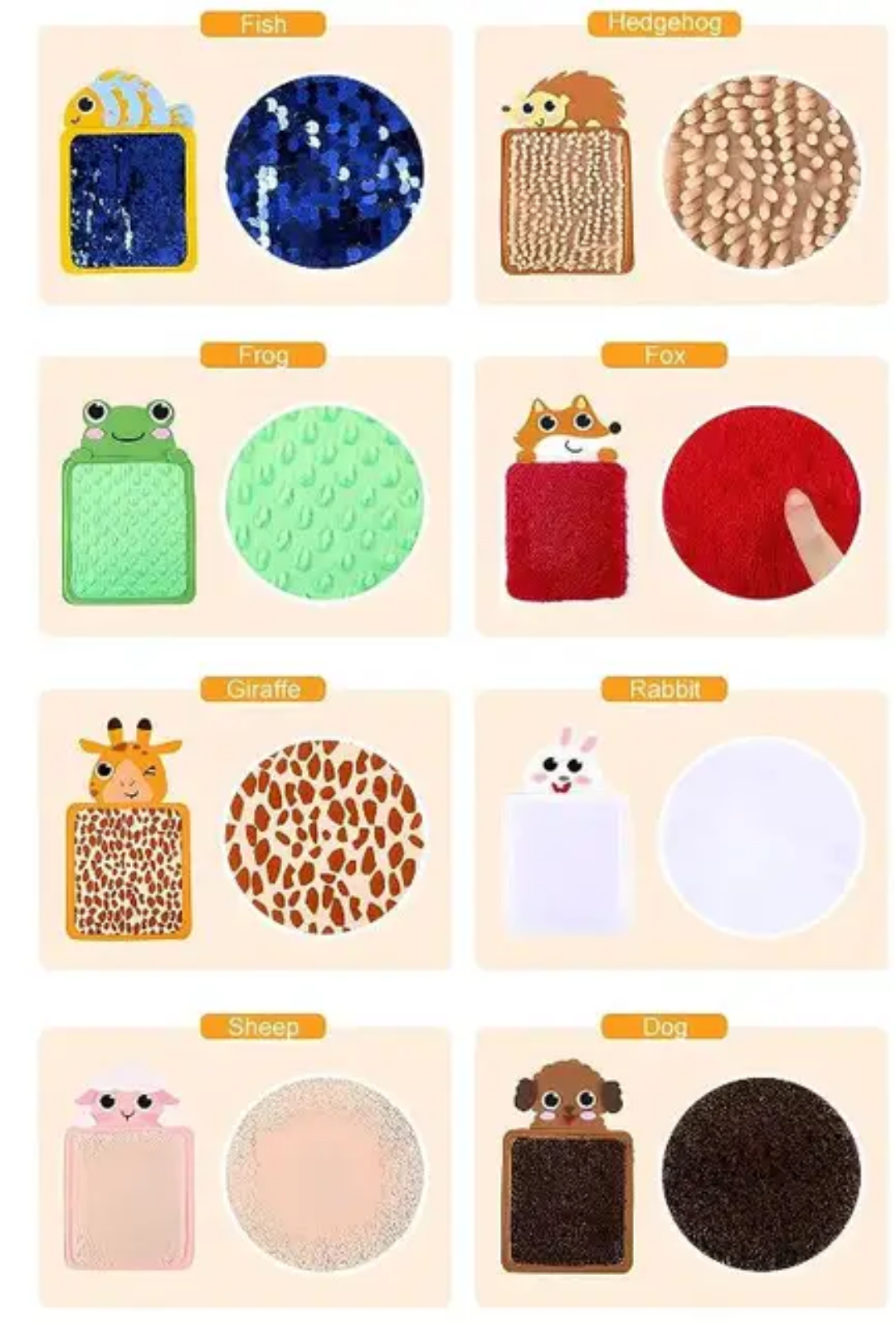 Felt Sensory Mats for Autistic Children Cartoon Animal Cognition Tiles Textured Pads Developmental Preschool Education Toys