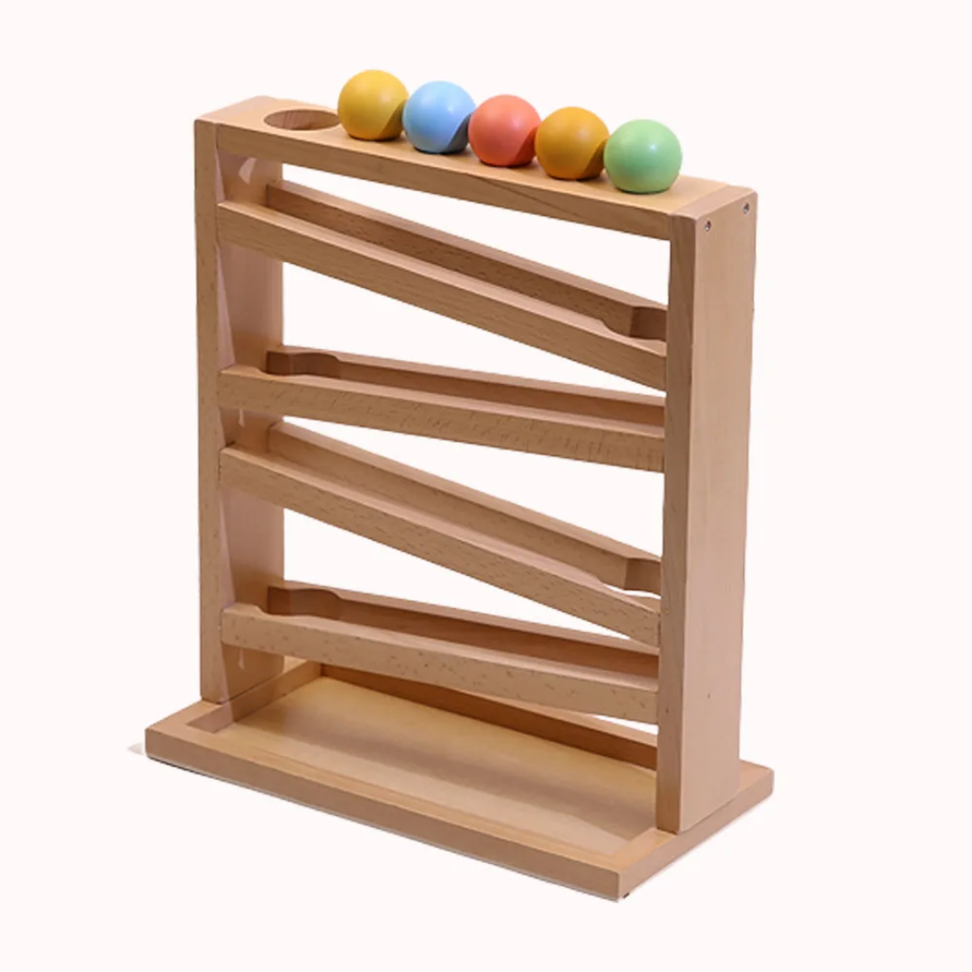 Premium Montessori Wooden Ball Drop Track – High-Quality Educational Toy for Toddlers (1-3 Years)