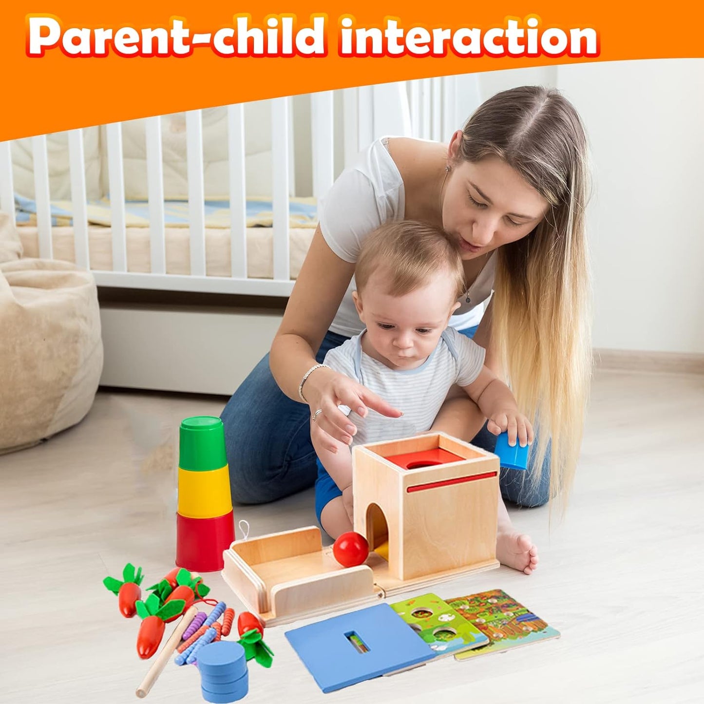 4-in-1 Montessori Wooden Play Kit – Fine Motor Skills Toy for Toddlers