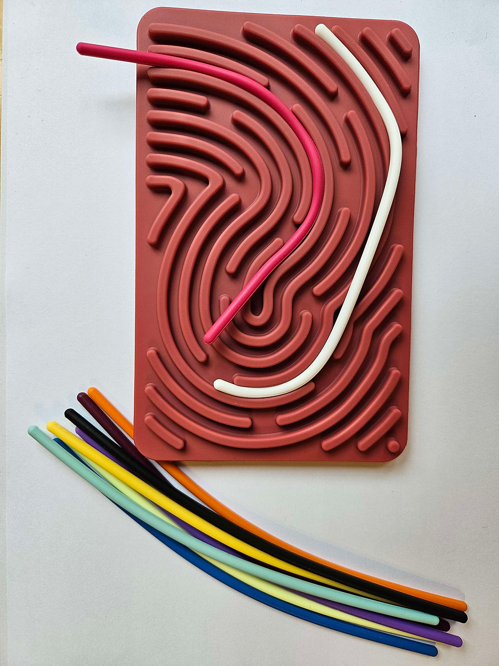 Sensory Activity Board – Quiet Fidget Toy for Stress Relief & Fine Motor Skill- Brown color