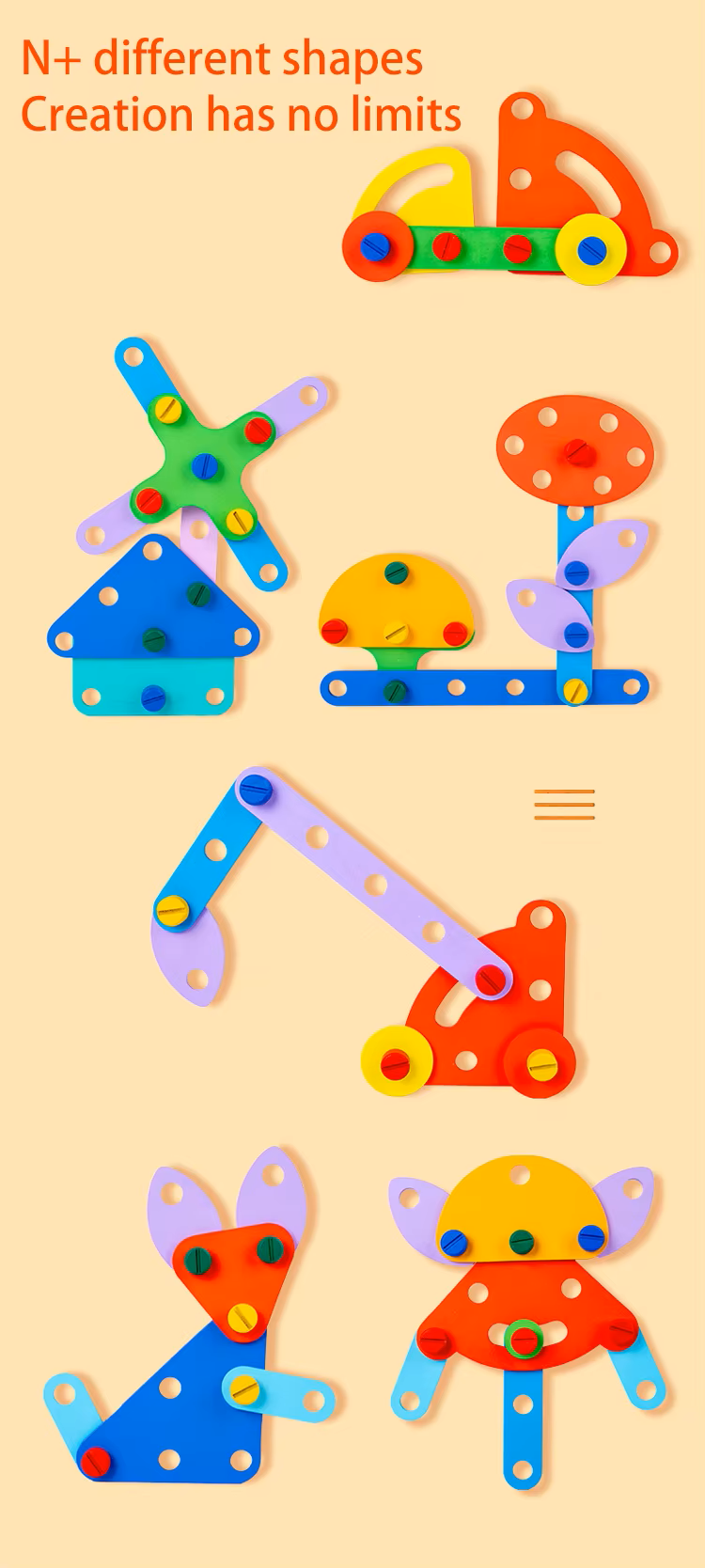 Educational toy for fine motor skills and hand-eye coordination
