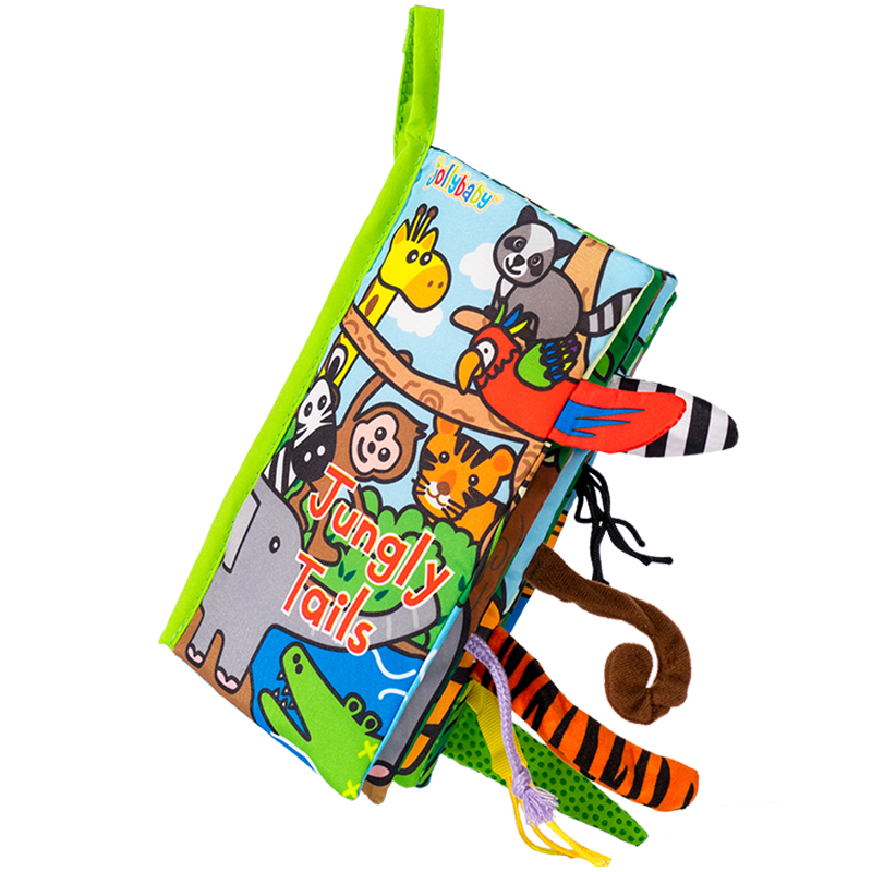 Jollybaby Animals Tail Book – Animal Tails Cloth Book – Baby First Book