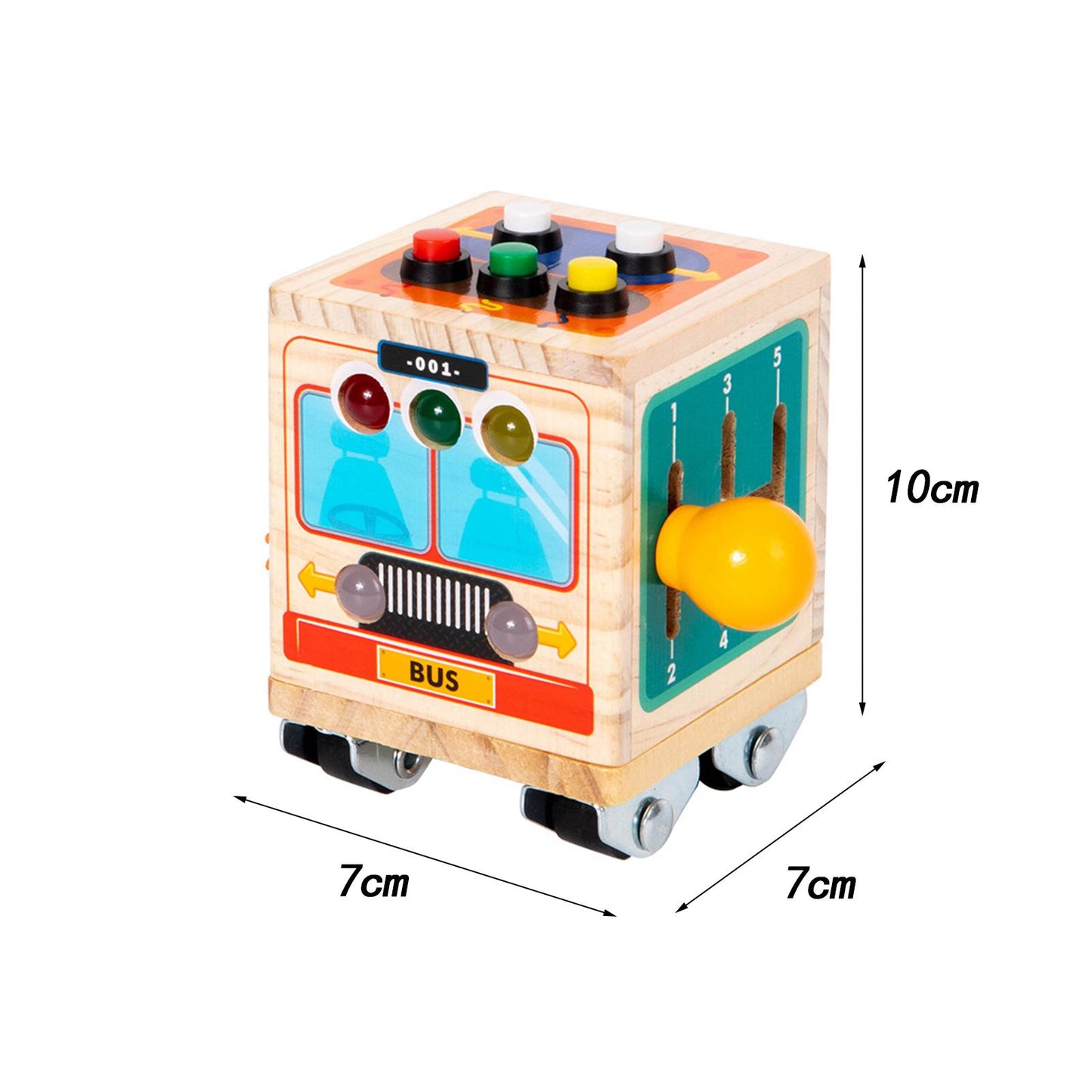 Busy Bus – Montessori Wooden Busy Cube Toy for Kids