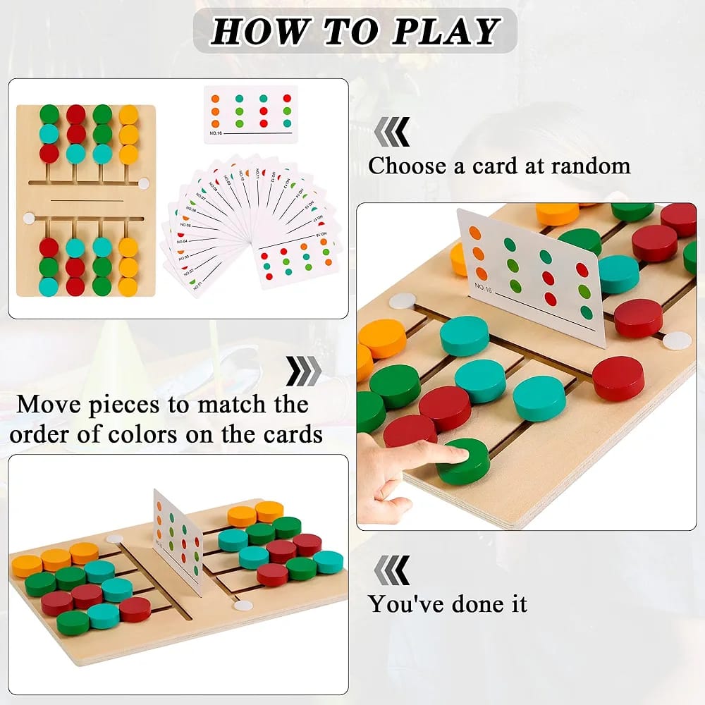 Montessori educational logic puzzle for toddlers promoting color recognition and fine motor skills – Toy Tribe NZ.