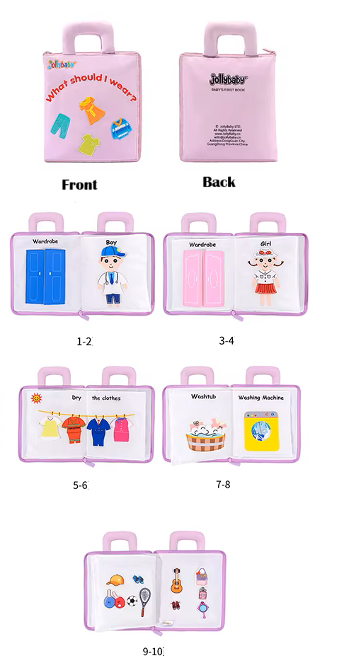 Montessori-Inspired Fabric Busy Books – Soft, Interactive Learning Toys for Toddlers (Choose from 4 Themes)