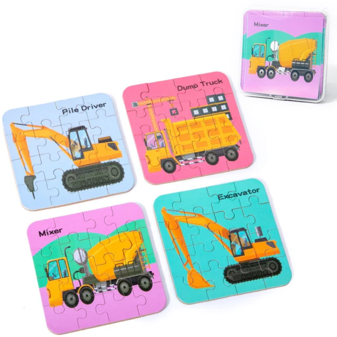 Educational Jigsaw Puzzle Sets for Toddlers – 4 Puzzles per Set