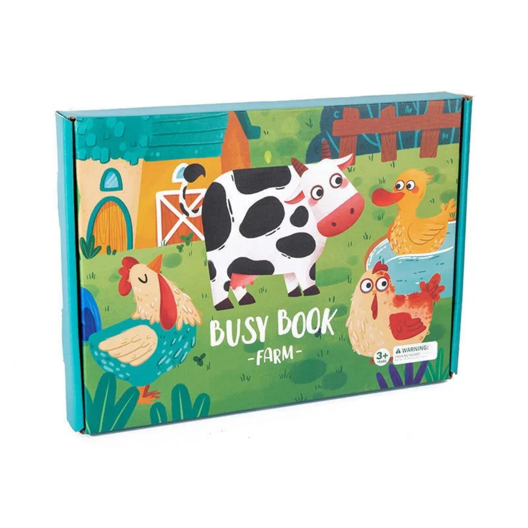 Montessori Busy Book - Toddler Activity Book - Farm Animal Theme