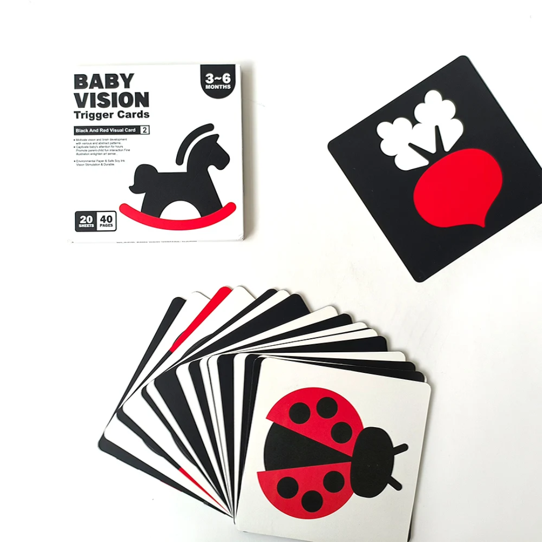 High-Contrast Baby Sensory Cards - Ideal for Early Visual Stimulation