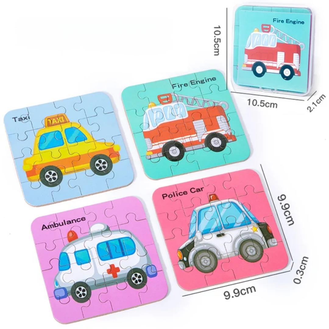Educational Jigsaw Puzzle Sets for Toddlers – 4 Puzzles per Set