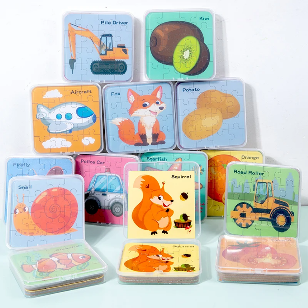 Educational Jigsaw Puzzle Sets for Toddlers – 4 Puzzles per Set