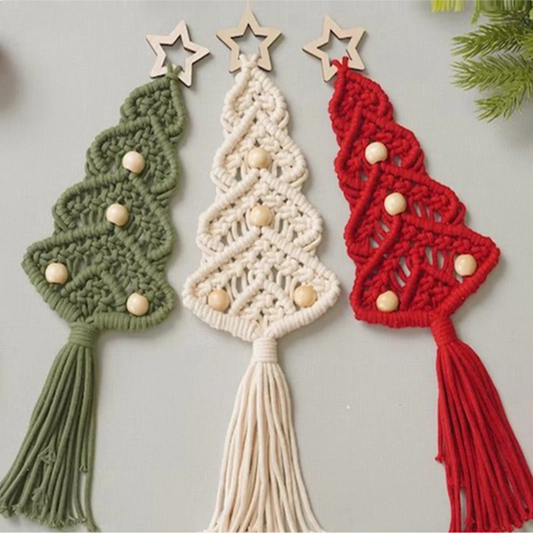 DIY Macrame Christmas Tree Ornament Kit