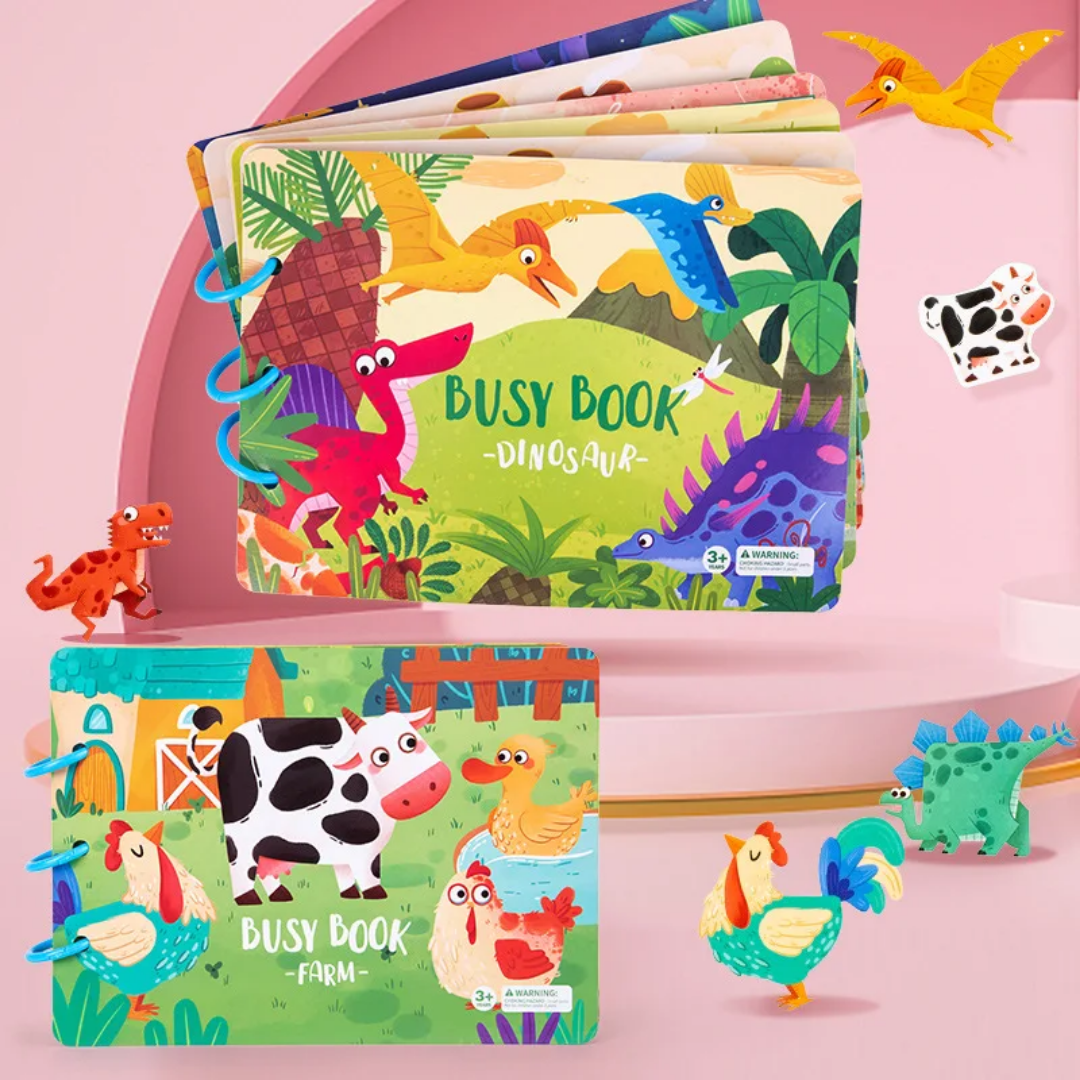 Montessori Busy Book - Toddler Activity Book - Farm Animal Theme
