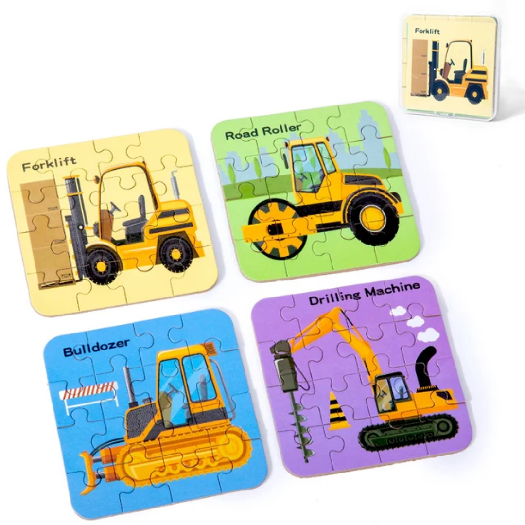 Educational Jigsaw Puzzle Sets for Toddlers – 4 Puzzles per Set
