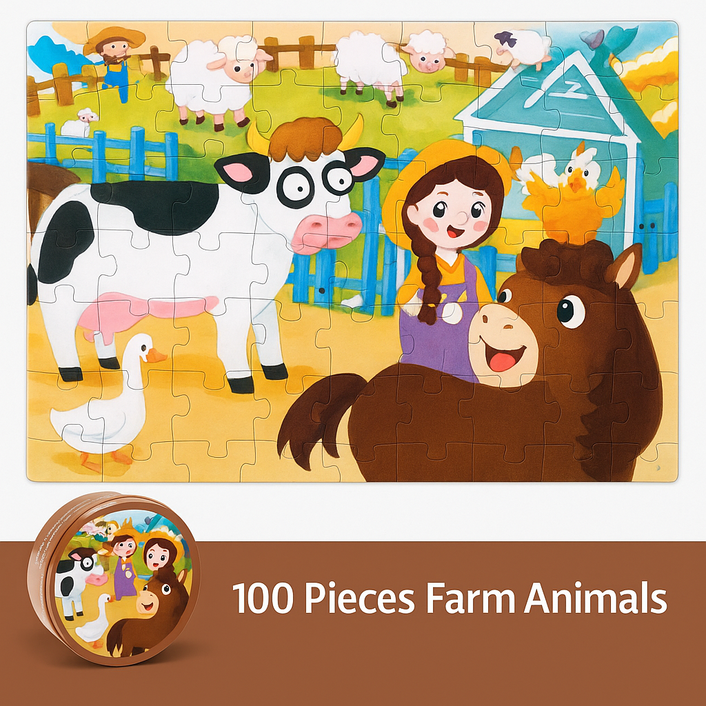 100-Piece Jigsaw Puzzle – Vibrant Themes & Quality Design