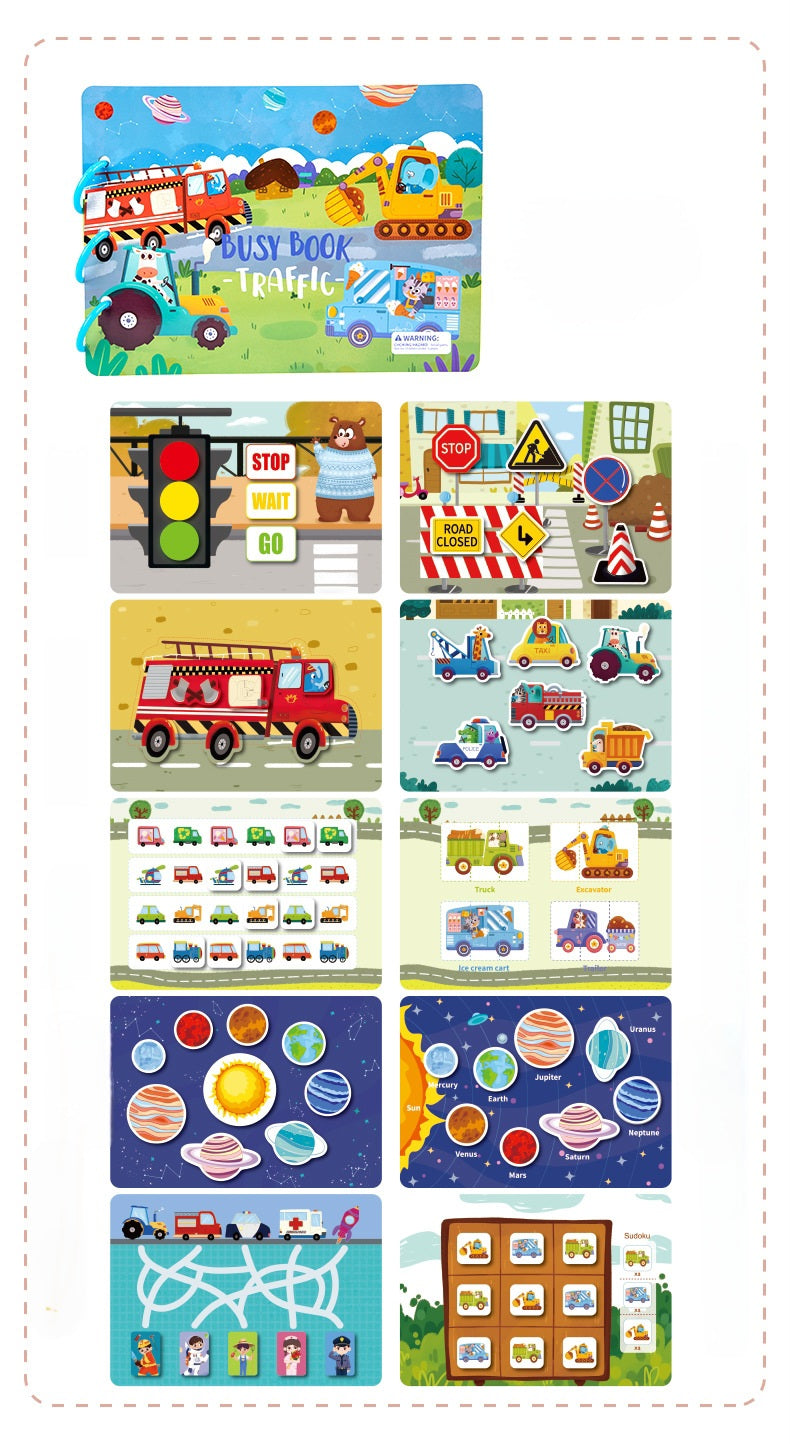 Montessori Busy Book - Toddler Activity Book - Farm Animal Theme