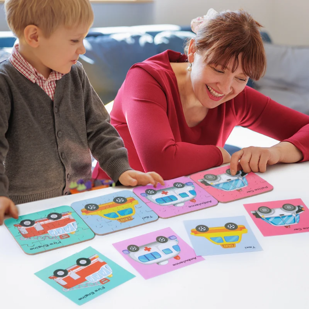 Educational Jigsaw Puzzle Sets for Toddlers – 4 Puzzles per Set
