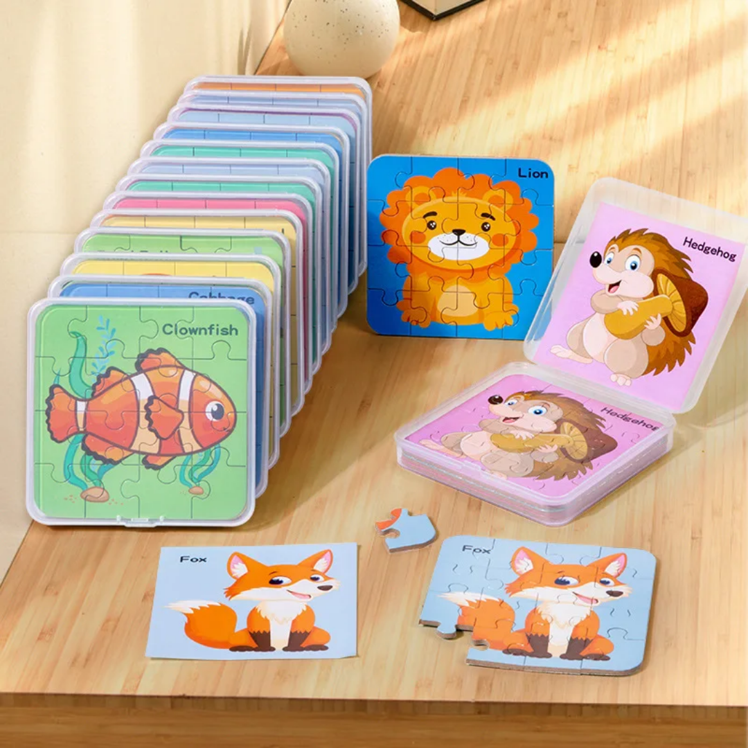 Educational Jigsaw Puzzle Sets for Toddlers – 4 Puzzles per Set