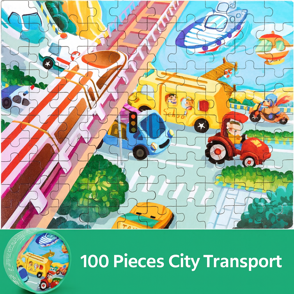 100-Piece Jigsaw Puzzle – Vibrant Themes & Quality Design