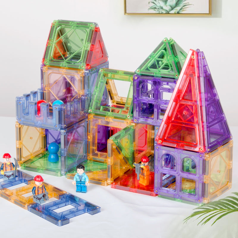 Magnetic Building Tiles 80pcs – STEM Toy for Kids, Ages 3+