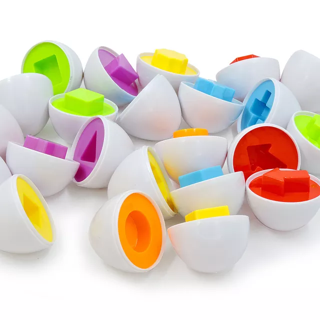 Easter Egg Color & Shape Matching Toy – 12 Piece Educational Egg Set for Toddlers