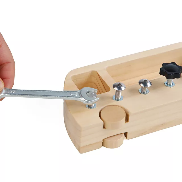 Bus Screw Board – Educational Wooden Screw Board for Kids