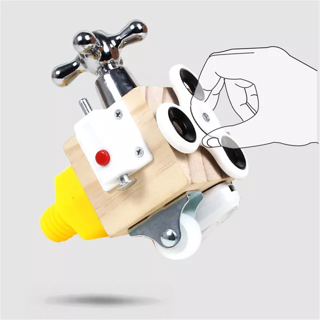 Busy Block – Wooden Busy Cube Toy for Toddlers