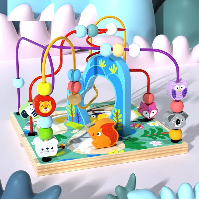 Activity Station – Multipurpose Wooden Activity Cube for Toddlers