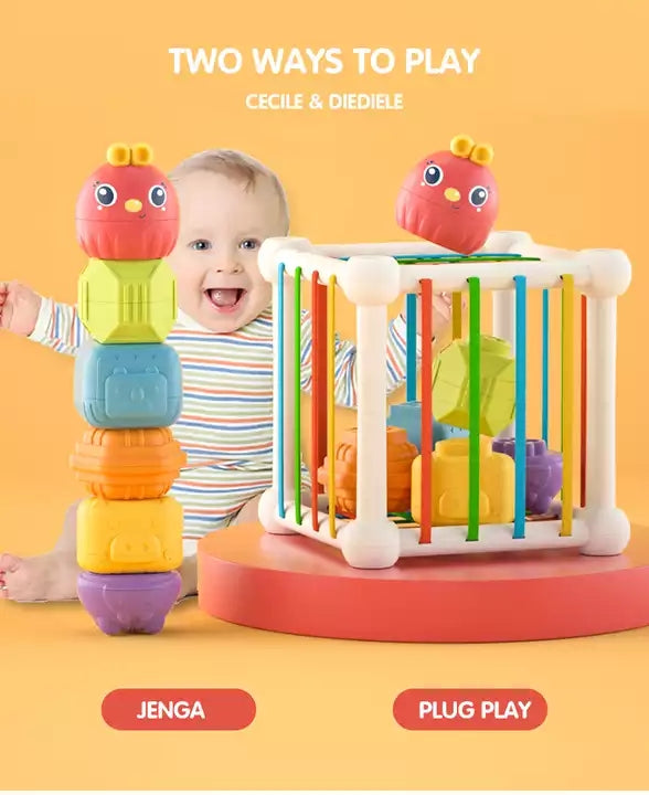 Shape Sorting and Stacking Bin