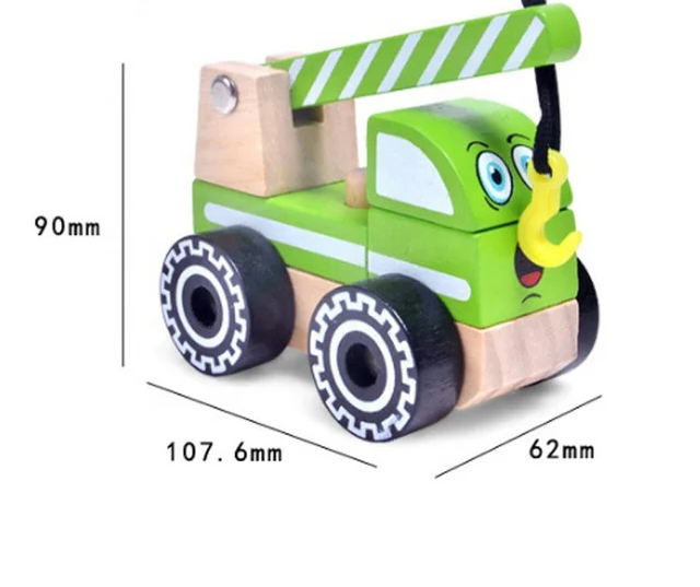 Wooden Stacking Carne Toy - Wooden Construction Crane