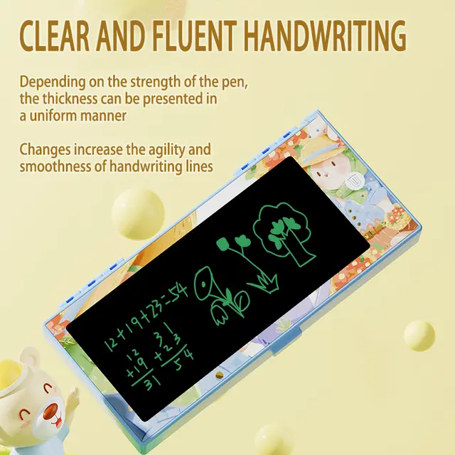LCD Writing Screen Pencil Box for Kids – Reusable and Eco-Friendly Drawing Pad