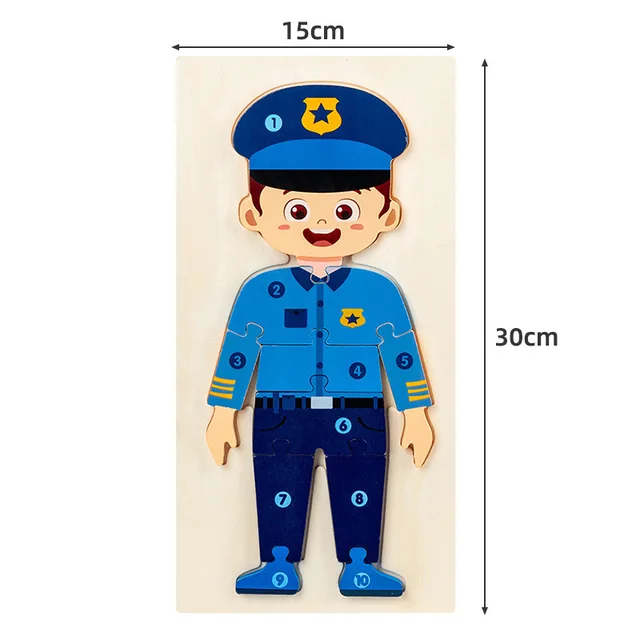Public Heroes Puzzle - Wooden Character Puzzle - Wooden Jigsaw Puzzle