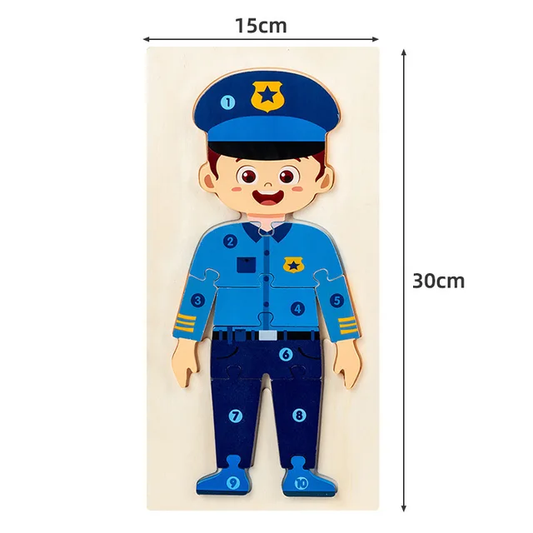 Public Heroes Puzzle - Wooden Character Puzzle - Wooden Jigsaw Puzzle