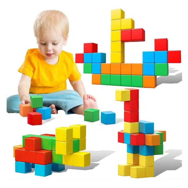 Magnetic Cubes 36pcs - Multi Colored Magnetic Cubes
