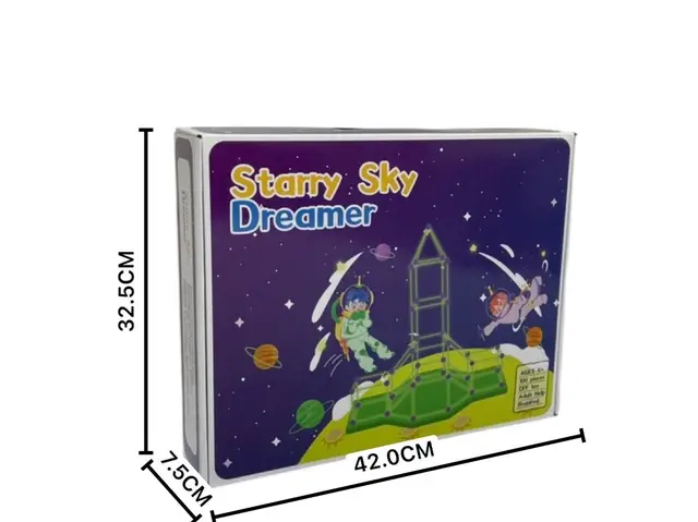 Glow-in-the-Dark Fort Building Kit for Kids - STEM Construction Toy