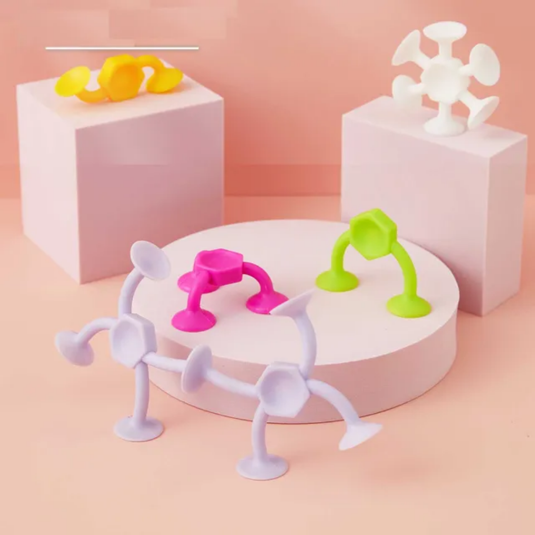 Suction Cup Toys 48pcs – Sensory Fun for Toddlers, Autistic Children & Travel Play