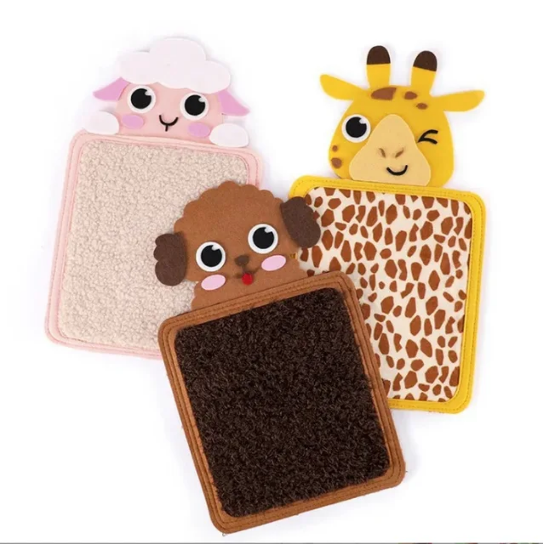 Felt Sensory Mats for Autistic Children Cartoon Animal Cognition Tiles Textured Pads Developmental Preschool Education Toys
