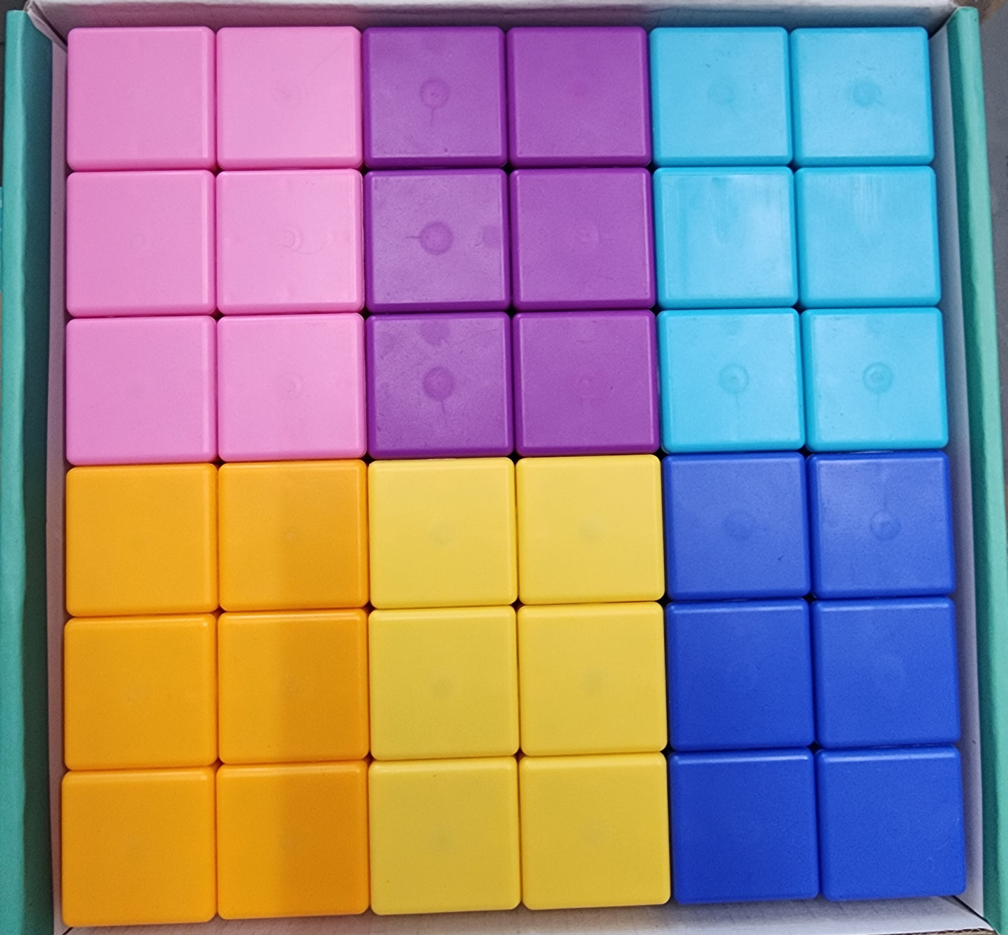 Magnetic Cubes 36pcs - Multi Colored Magnetic Cubes