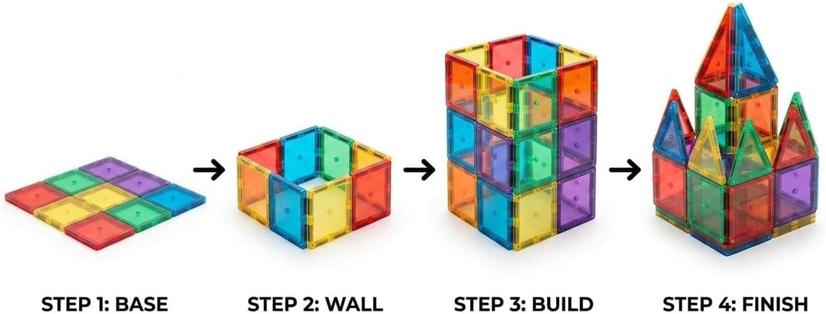 Magnetic Building Tiles 36 Piece Travel Set | 3+