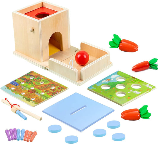 4-in-1 Montessori Wooden Play Kit – Fine Motor Skills Toy for Toddlers
