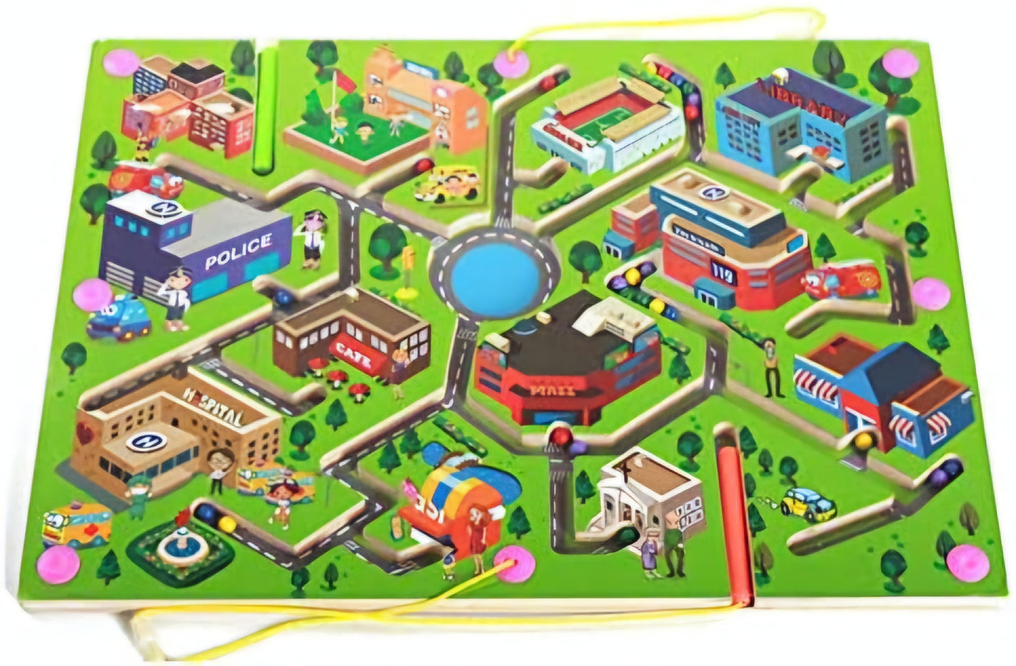 Kids Magnetic Maze Puzzle - City Traffic Learning Toy