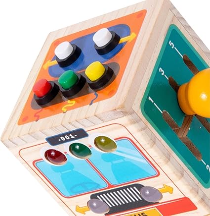 Busy Bus – Montessori Wooden Busy Cube Toy for Kids