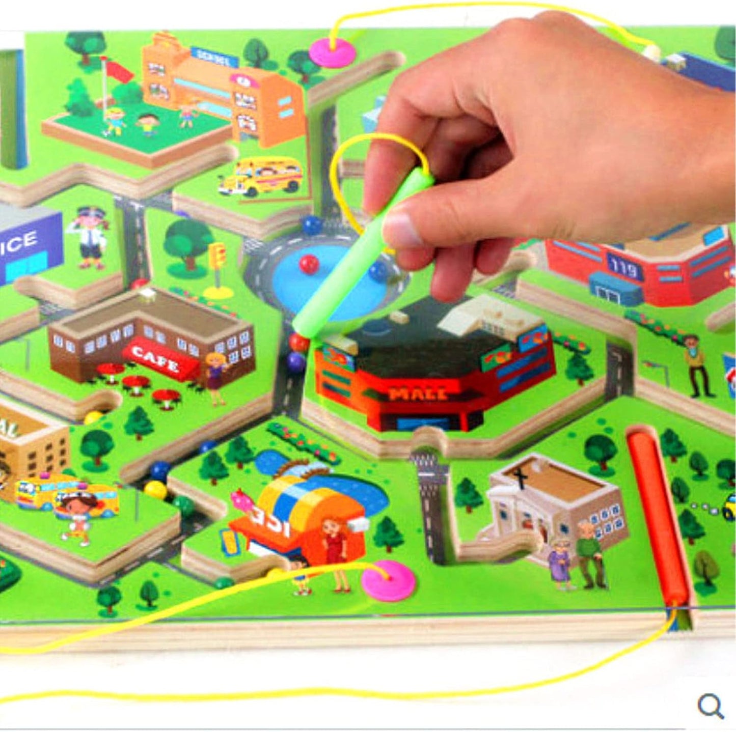 Kids Magnetic Maze Puzzle - City Traffic Learning Toy