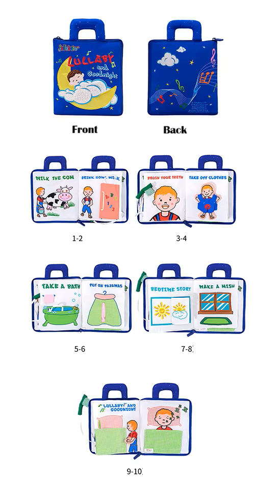 Montessori-Inspired Fabric Busy Books – Soft, Interactive Learning Toys for Toddlers (Choose from 4 Themes)
