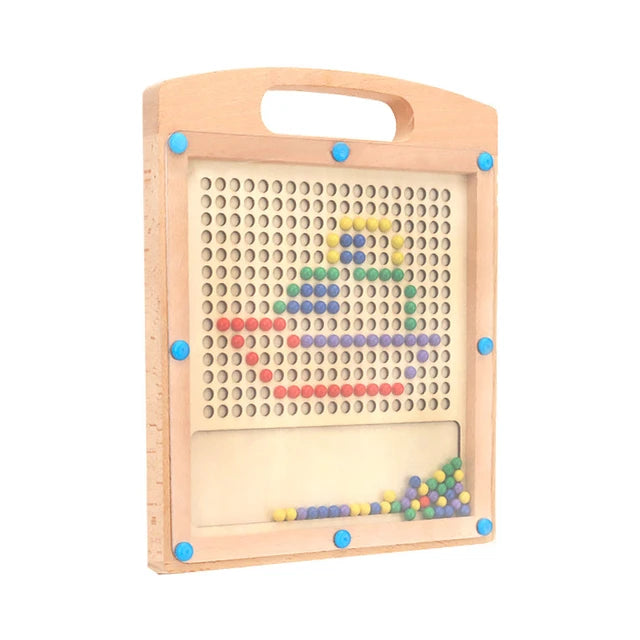 Montessori Magnetic Dots Board - Pattern making Toy for Kids 3+