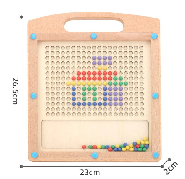 Montessori Magnetic Dots Board - Pattern making Toy for Kids 3+