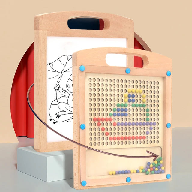 Montessori Magnetic Dots Board - Pattern making Toy for Kids 3+
