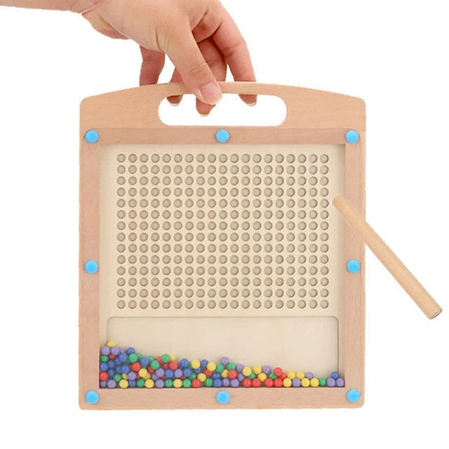 Montessori Magnetic Dots Board - Pattern making Toy for Kids 3+