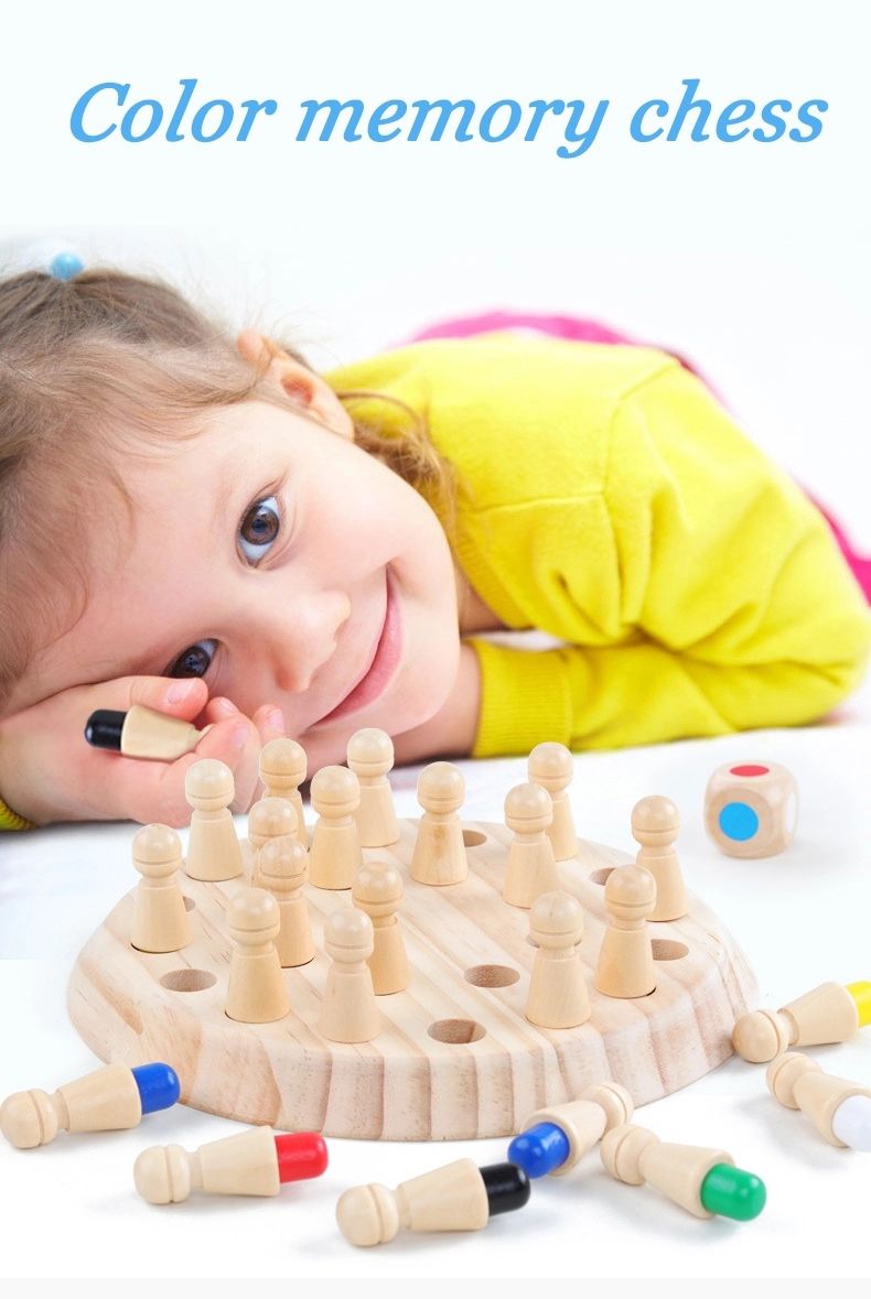 Children's Memory Chess – Wooden Memory Game for Kids