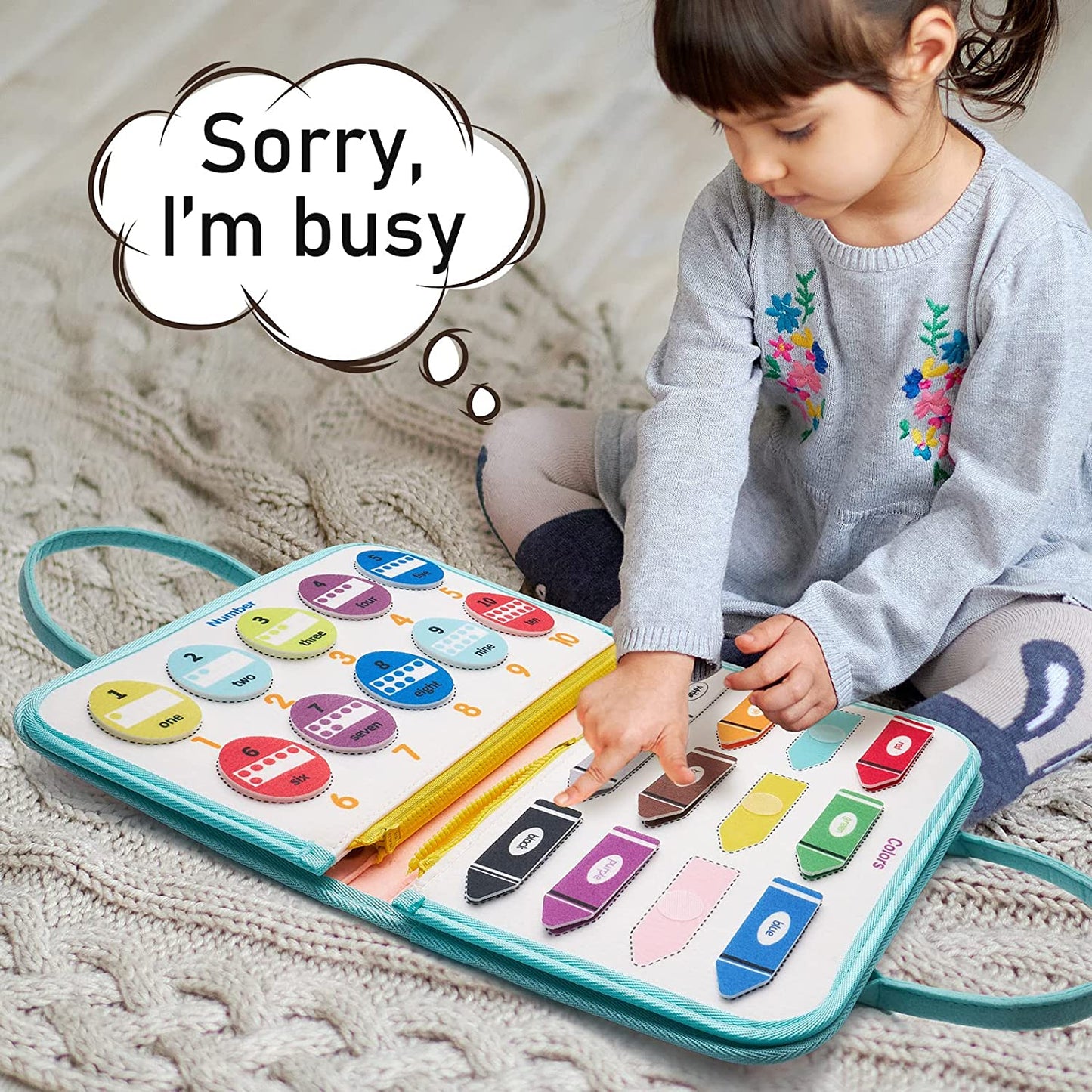 Montessori Busy Book – Mermaid Theme – Preschool Learning & Travel Toy